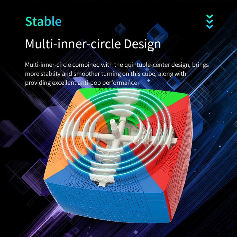 MoYu Cube 21st order Magic cube new biggest Professional Challenging smooth magic speed cube Educational toys kids