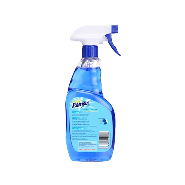 OEM ODM car care products window glass cleaner Car home 500ml blue streak free shine foaming spray windshield car glass cleaner