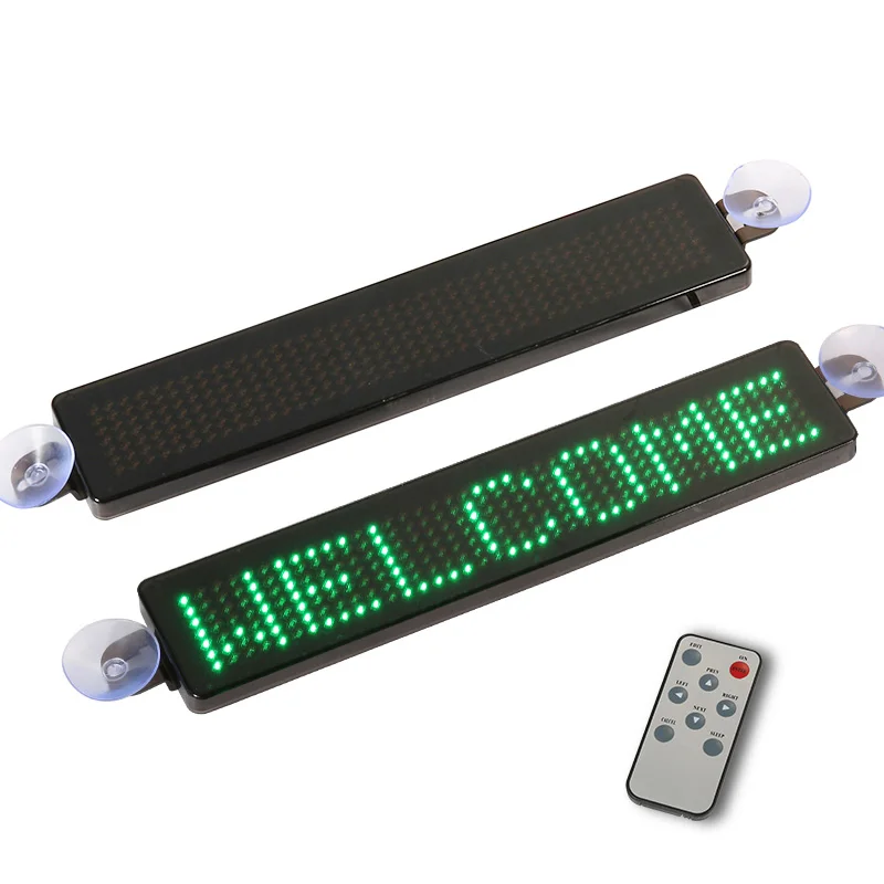 Dc12v Led Car Rear Window Sign Board Scrolling Message Display Board Led Banner with Remote Controller and Cigar Lighter