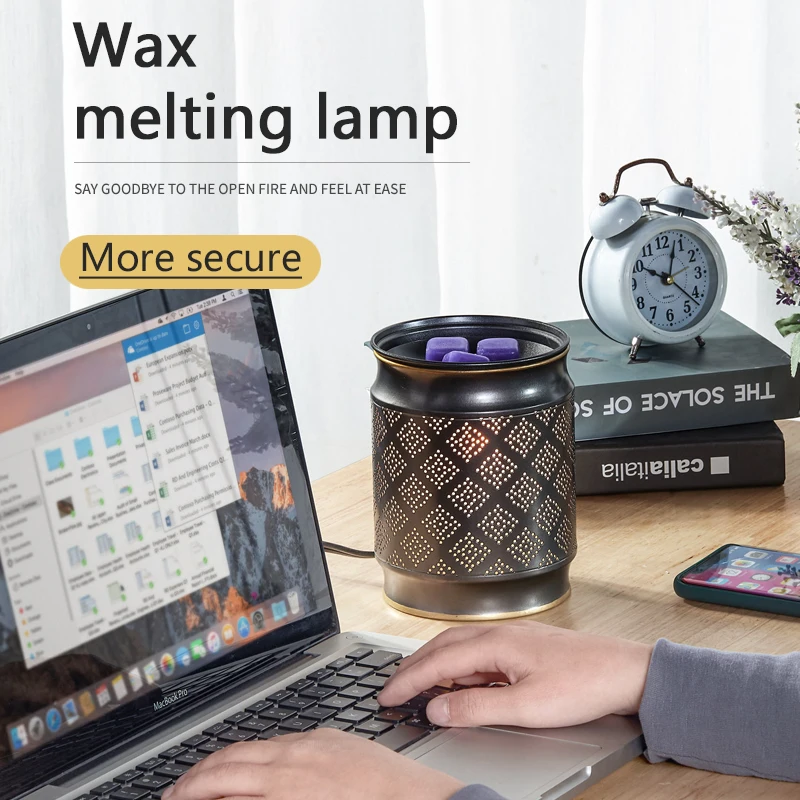 Iron Made Electric Wax Melt Warmer Candle Waxing Warmer Burner Melt Wax Cube Melter Fragrance Warmer for Wedding Gift