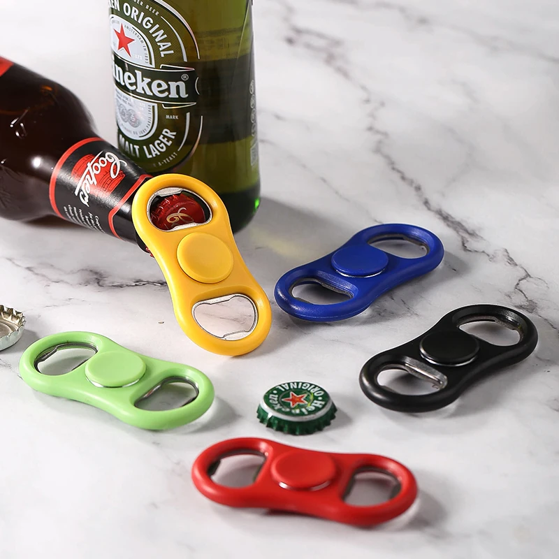 Beer Bottle Openers Heavy Duty Stainless Steel Flat Solid and Durable Beer Openers Fidget Spinner Bottle Opener