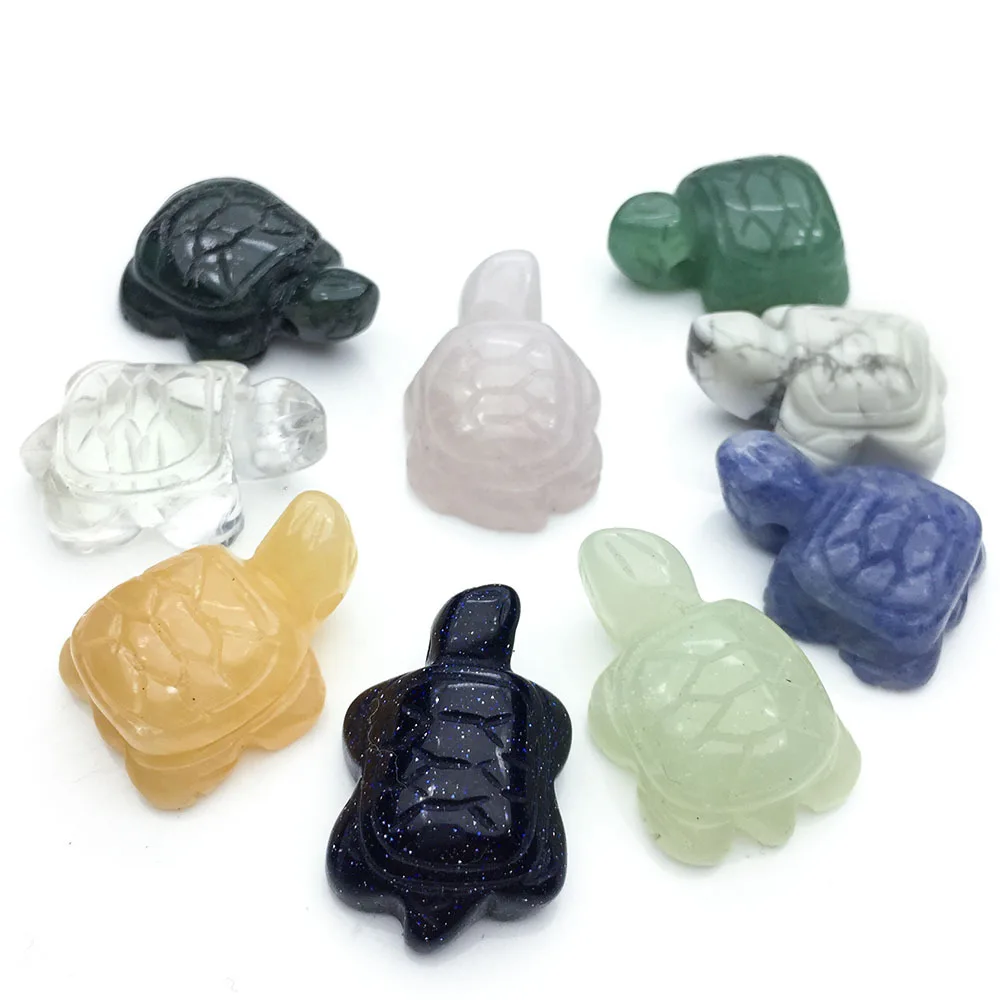 Wholesale hot selling various crystal  hand carved turtle quartz crafts