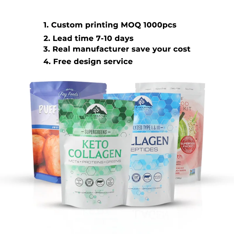 Eco-Friendly Stand up Pouch Packaging for Flour for Industrial Use Secure and Gravure Printing on Surface