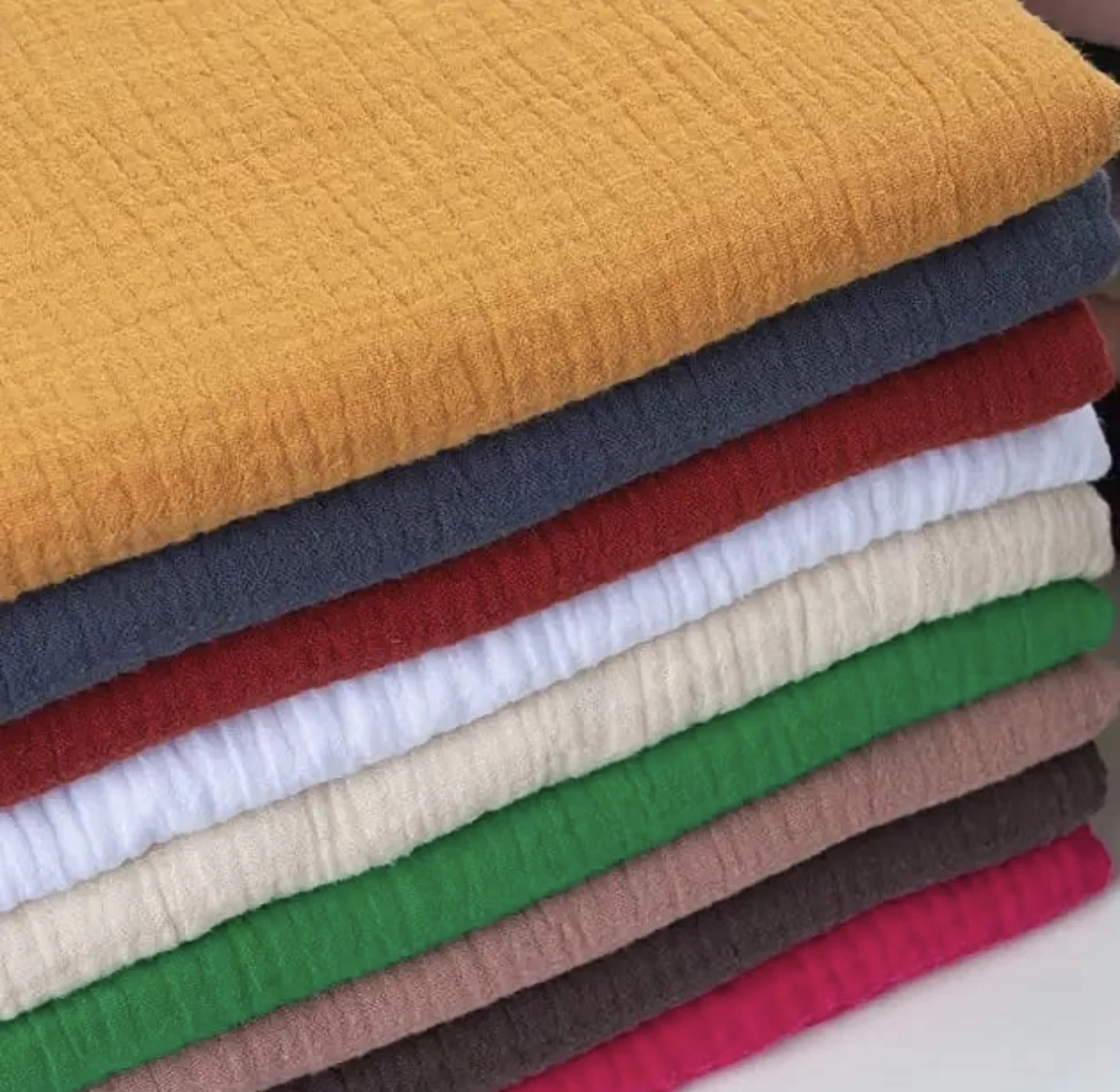 Gots certified 100% organic cotton custom muslin double cotton gauze muslin fabric wholesale muslin fabric from china