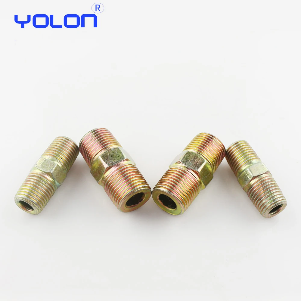Metal Compression Pneumatic Elbow Tube Quick Fitting Silver Ari Stainless Steel Square Stocking Straight Joint Forged Equal