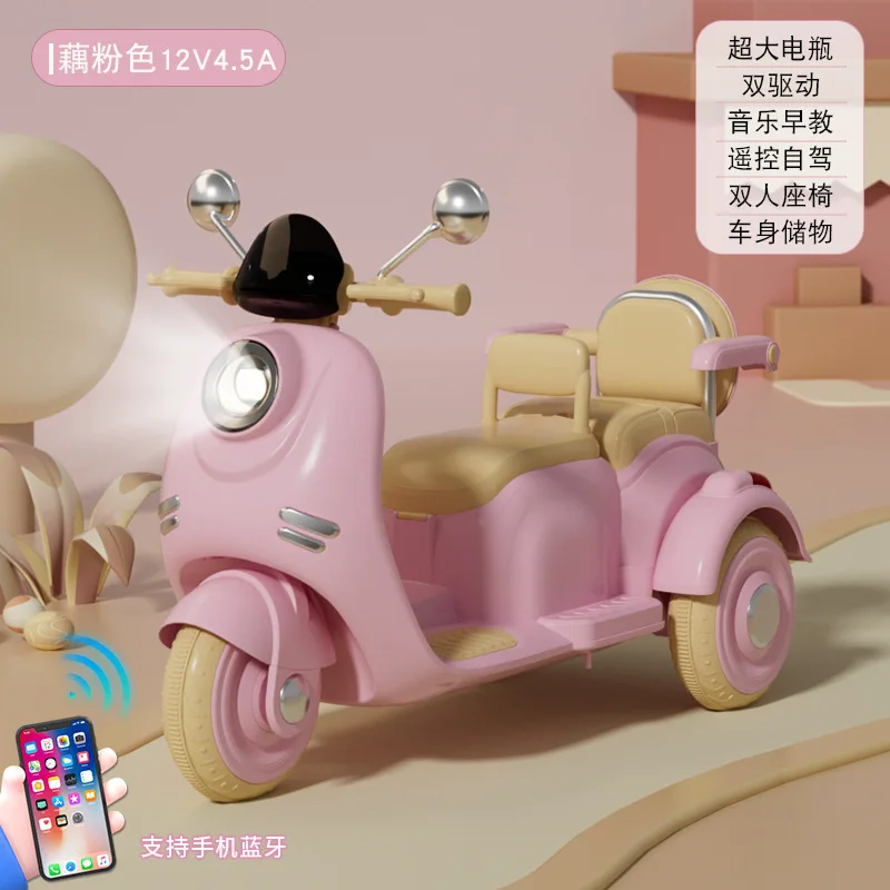 new double seat kids ride on car 6v battery children motorcycle