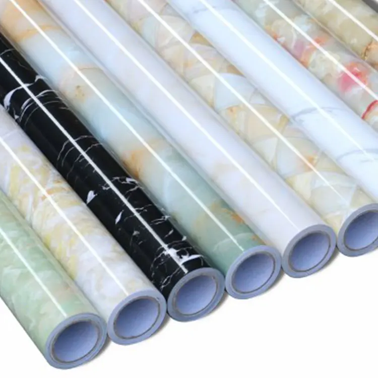 
glossy marble design Decorative film pvc foil furniture film vacuum pvc foil for mdf pvc film for door 