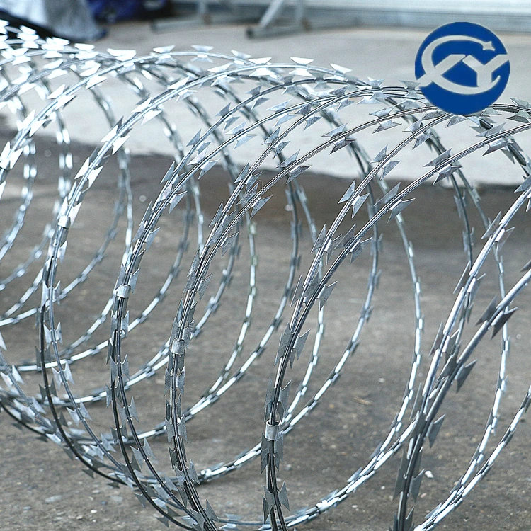 Barbed wire factory   Blade barbed coil manufacturer   Cheap blade barbed wire   Metal coil with blade   Barbed wire coil