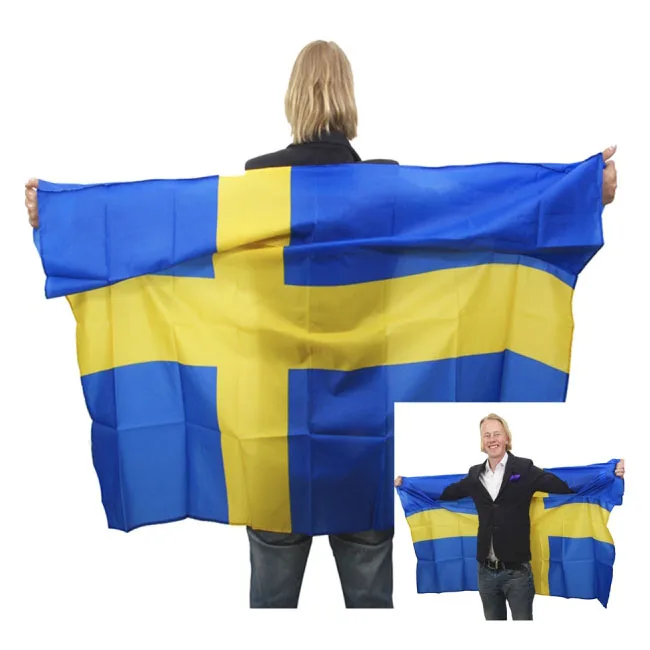 Custom Banner 100%Polyester All Country France Football Fan Cape Body Flag for Event