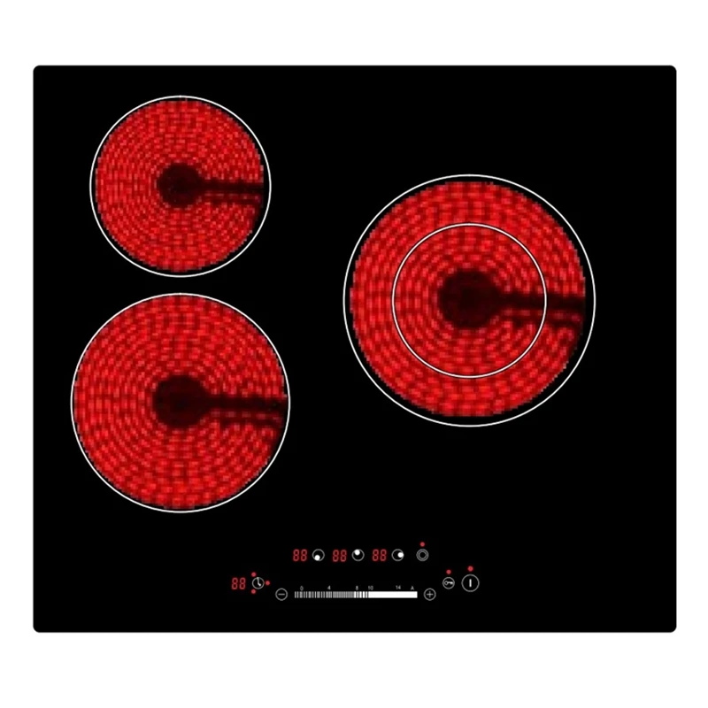 6600W Kitchen Touch Screen 3 Cooker Solar Based Induction Cooktop