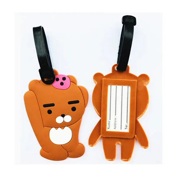 Custom soft rubber luggage tags pvc hand saw pvc handle transparent pvc label