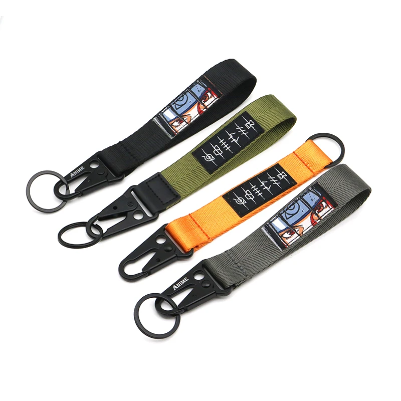Creative Open Ring Metal Keyring Keyfob Custom Camera Gym Wristlet Wrist Strap Keychain
