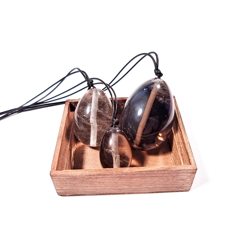 Good Quality the collectibles Drilled Yoni Eggs Quartz Jade Egg for fengshui decoration crystals healing stones