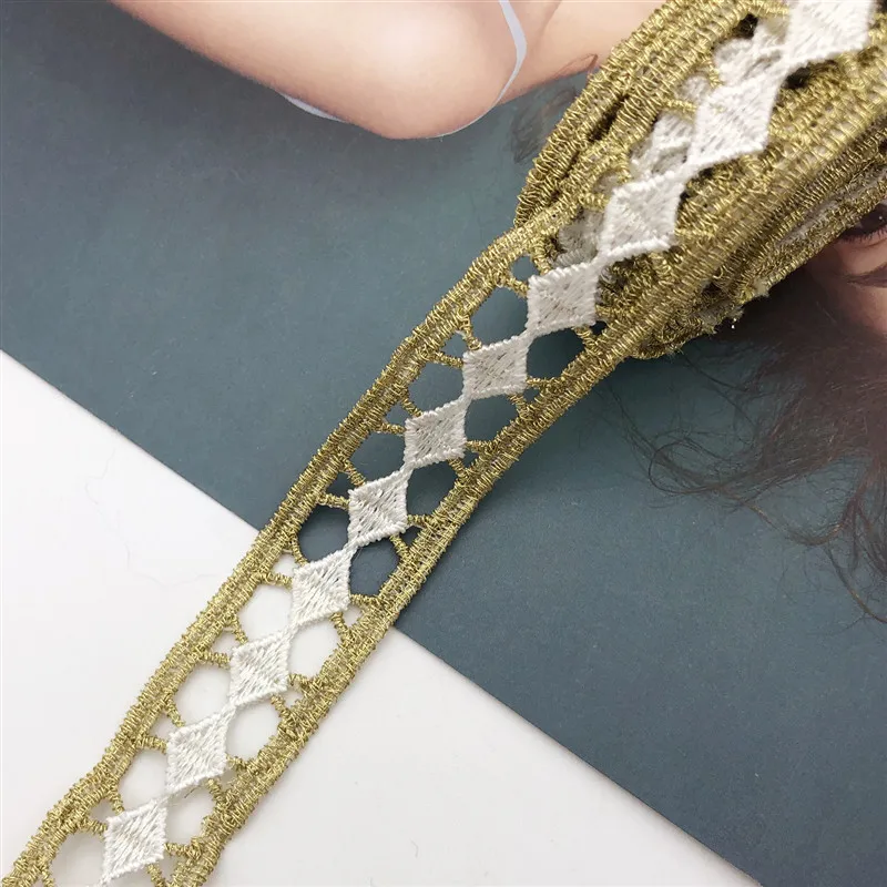 Africa colorful  Embroidered  gold braid lace trimming ribbon Trim For craft sew  Wedding Applique DIY wide 2cm