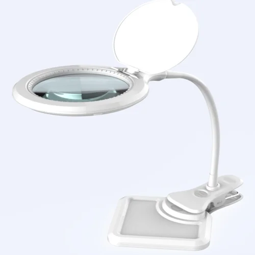 Hot Sell Flexible Goose Neck Table Magnifying Lamp Usb Reading Light Led Clip-on Desk Lamp With Magnifier