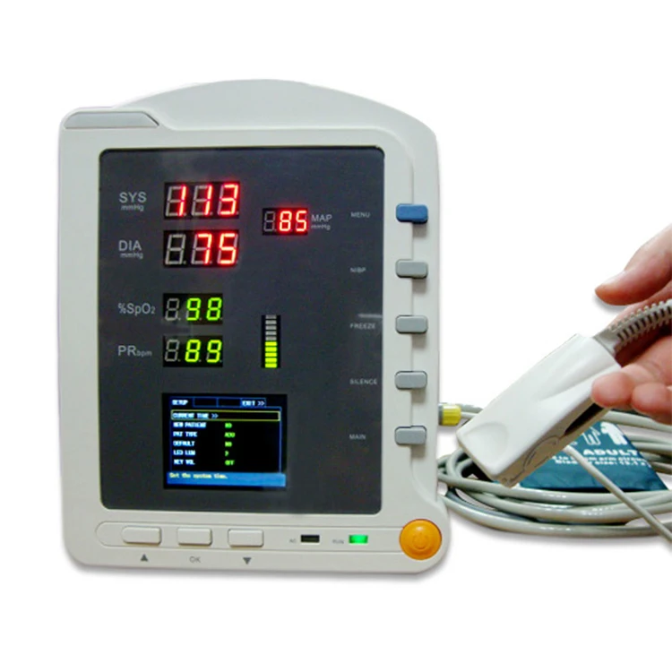  Китайское медицинское оборудование для больниц CONTEC CMS6500 портативный монитор контроля жизненно важных сигналов многопараметрический