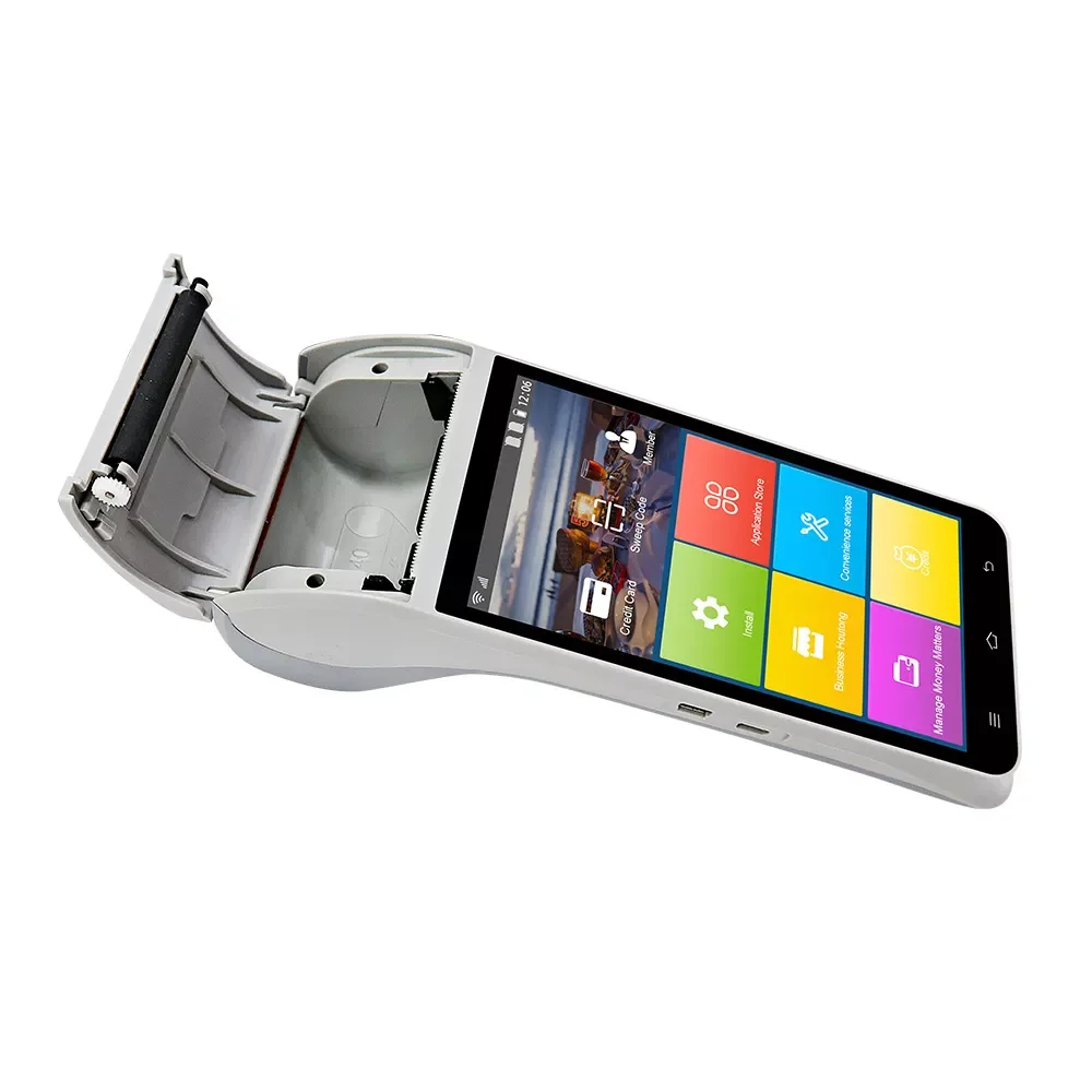 Недорогая портативная 4G Android Pos ZCS Z91 система кассовых терминалов с принтером для мобильной парковки