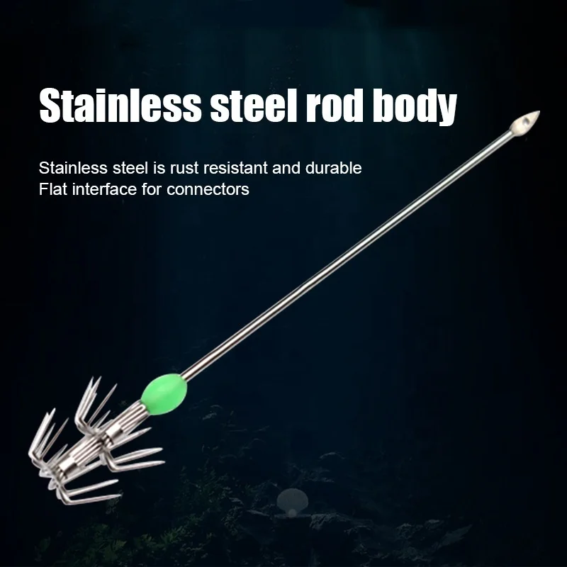 CHINA MADE Stainless Steel Double Layers Umbrella Hook Cuttlefish Octopus Fishing Luminous Jig Hooks Squid Lures Jig Hooks