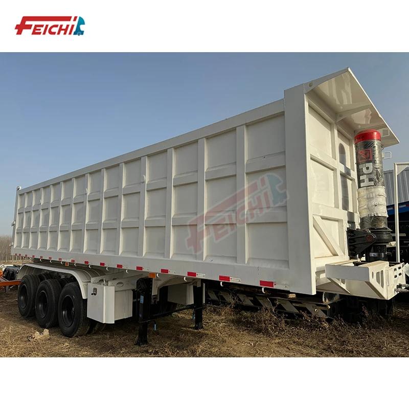 High Quality New Rear 3 4 Axles Dump Tipper Semi Trailer Truck 100tons Rear Dump Truck Trailer for sale