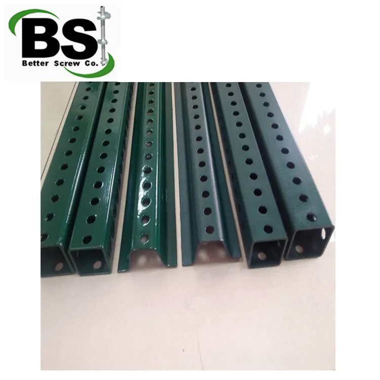 U Channel Metal Support Post in Grape Manor  Pre-punched Galvanized, Powder Coating