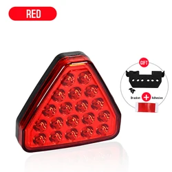 NEW Car LED Brake Light 12V Red Triangle F1 Style Tail Light Strobe Parking Warning Light Anti-collision Lamp for Car Truck RV