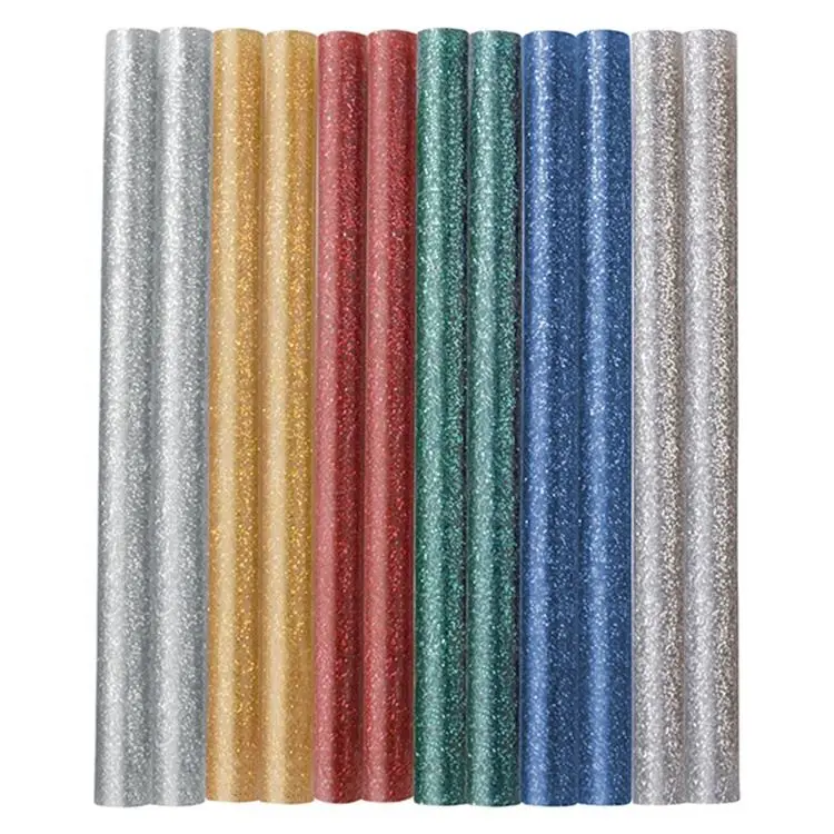 9910 EXTOL 7.2mm 12pcs Color Fluorescent Hot Melt Glue Stick for DIY Small Craft and Quick Repairs