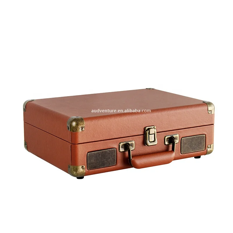 33 45 78 RPM Adjustable Speed Blue tooth Suitcase Gramophone Turntable Record Player vinyl