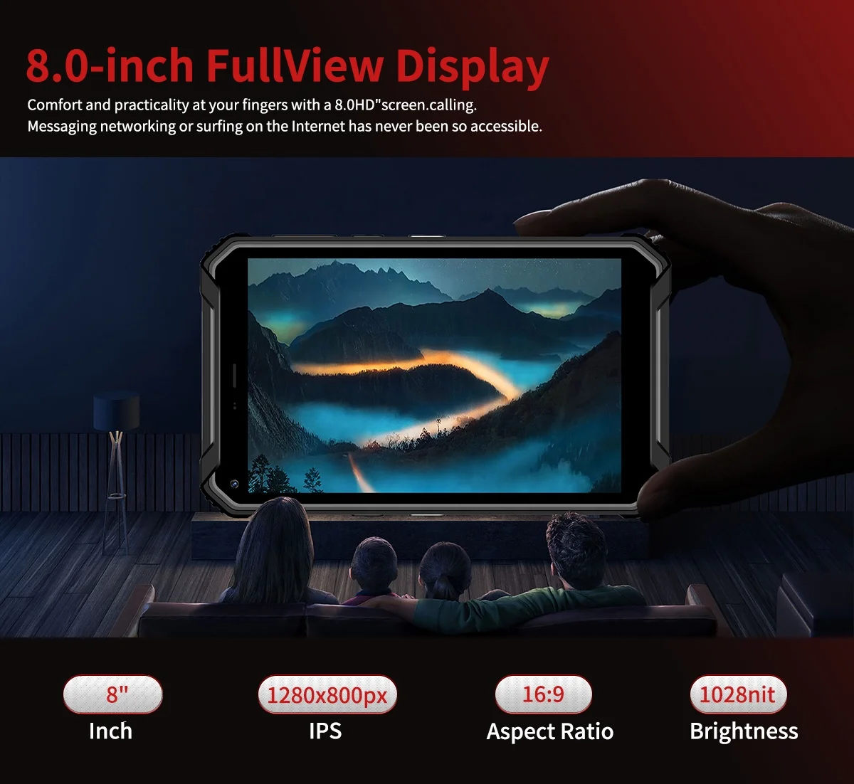 Phonemax Rugged tablet IP68 Waterproof Dustproof Shockproof 4G 8 inch HD LTE  Android 10.0 Rugged Tablet