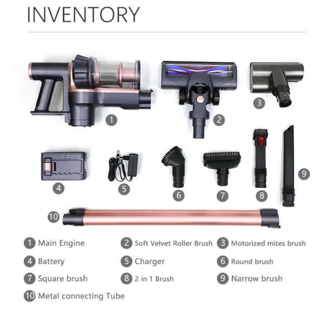 130W Dry Rechargeable Stick Wireless Vacuum Cleaner Cordless Handheld Vacuum Cleaner Aspirateur