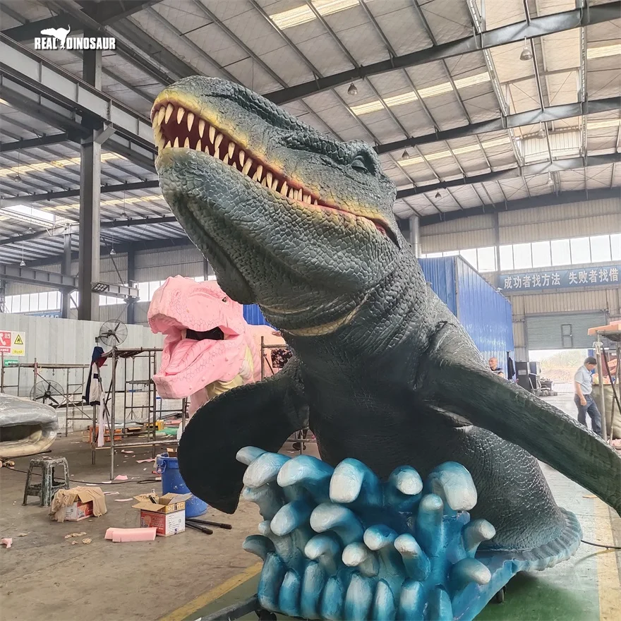 Water Park Customized Life Size Mosasaur Animatronic Marine Animal for Sale