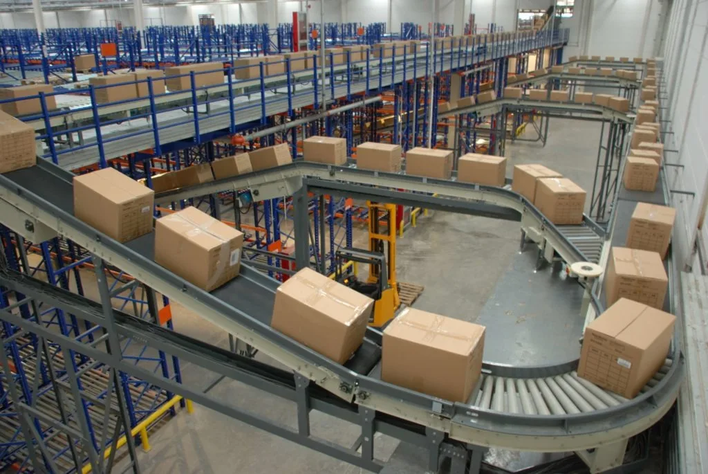 New Condition DWS System Sorter Logistics Parcel Sorting Conveyor Retail Industries Featuring Core Bearing Engine PLC Belt