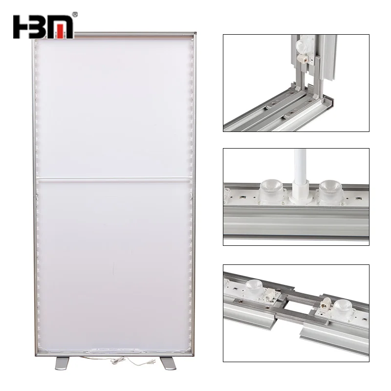 advertising led edgelit thin lightbox double sided fabric seg exhibition light box portable light boxes