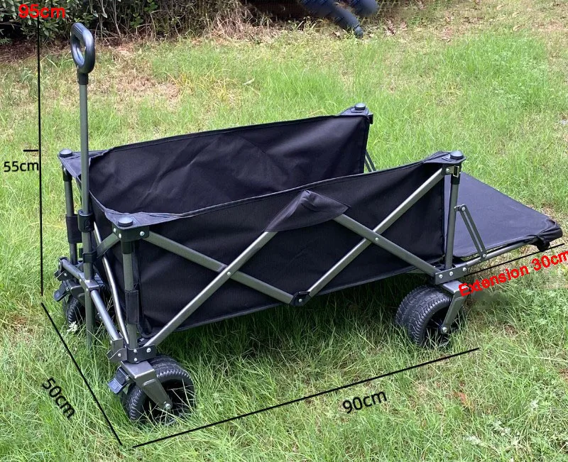 Foldable Portable Large Volume Shopping Cart Trolley With Wheel Oxford Outdoor Utility Wagon trolley