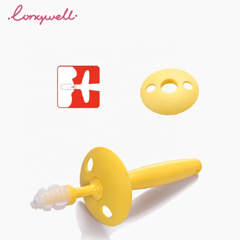 
Ningbo Longwell Infant Teething TPE Oral Care Teeth Cleaning PP 360 Degree Toothbrush Handle Soft Brush Baby Toothbrush Training 