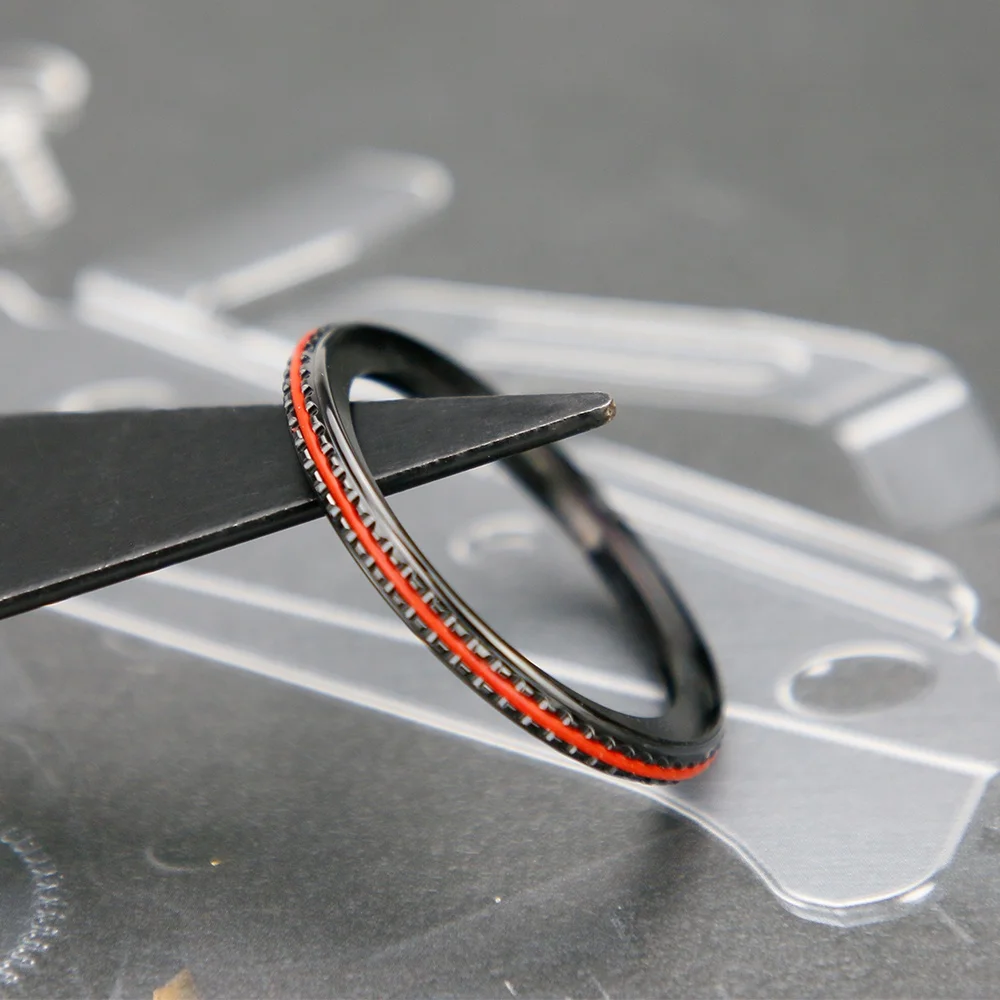 Newly 316L Stainless steel 007 Watch Case  Bezel with Color Gasket Shiny Black Color