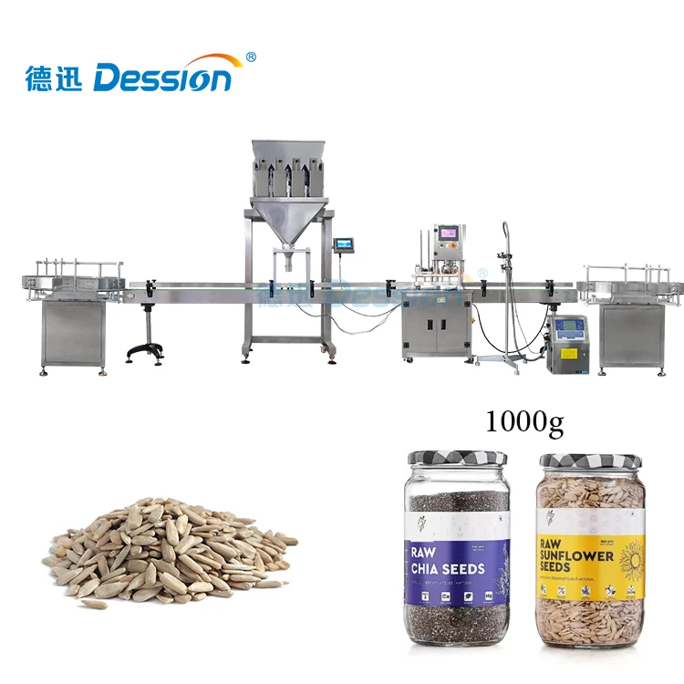 Automatic weighing 1000g bulk seeds in bottle sunflower vegetable seed mustard fennel maize sesame seeds packing machine