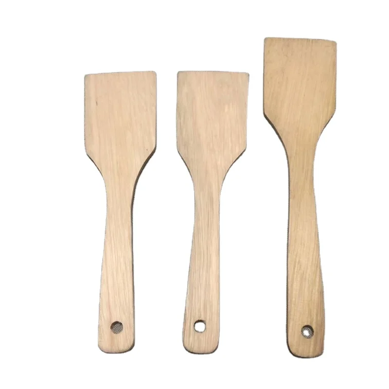 2023 Newest Hot Sale Good Kitchen Products Square Round Shape Bamboo Spatulas