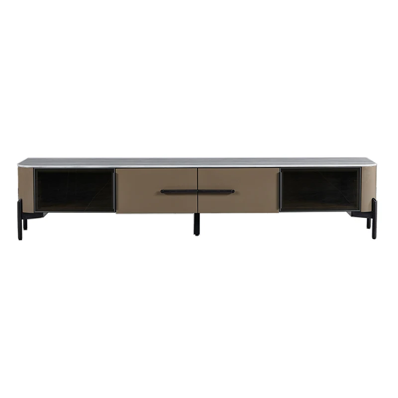 MDF Modern Style TV Unit Stand Cabinets TV Stand and Coffee Table Set with Storage Drawer for Living room furniture