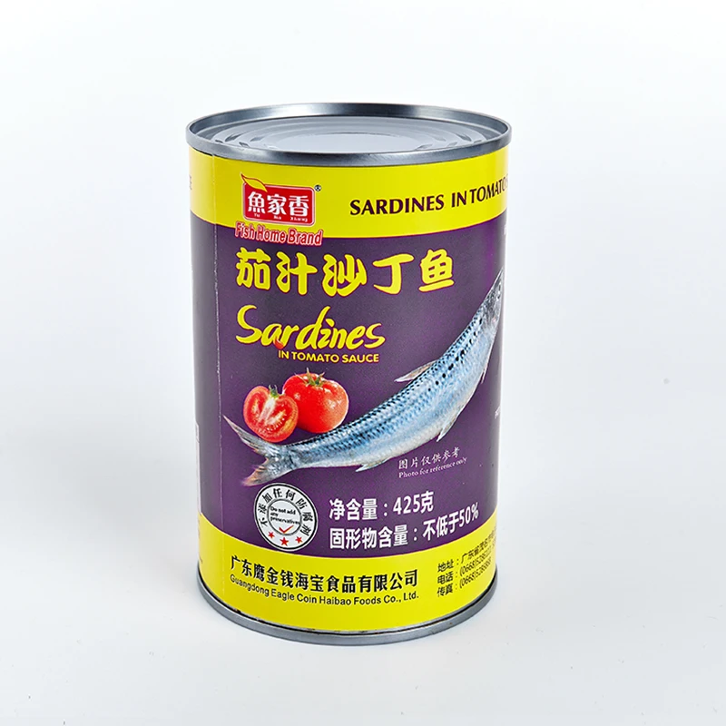 
425g Canned Sardine Fish in Tomato Sauce/ in Brine/ in Oil 