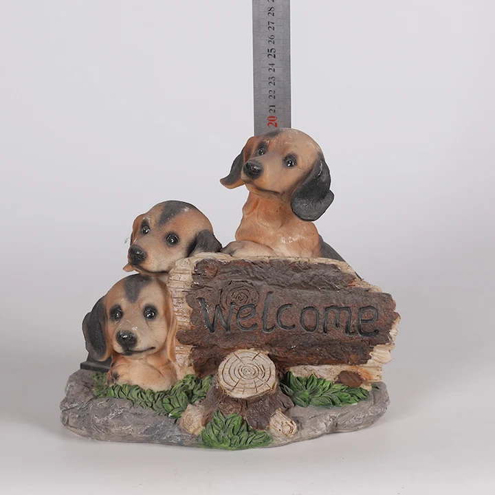 
Wholesale OEM realistic life size beagle figurine home decor animal resin dog statues for sale 