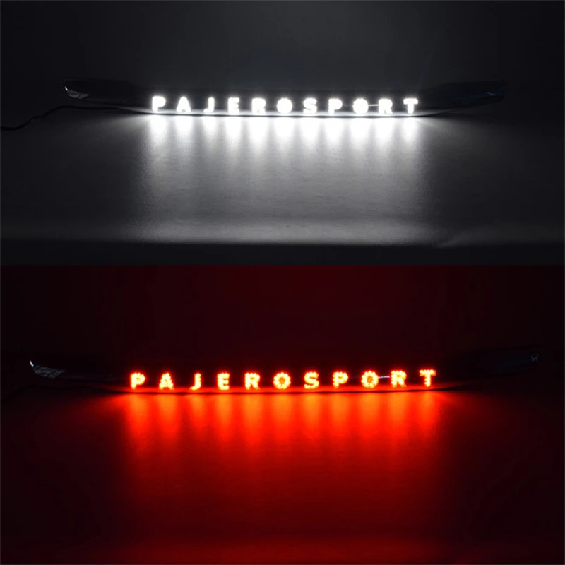 LED Rear Trunk Lid trim modified lights For Mitsubishi pajero Montero sport  2016 - 2020 Reflector Brake lamp drl tail Light
