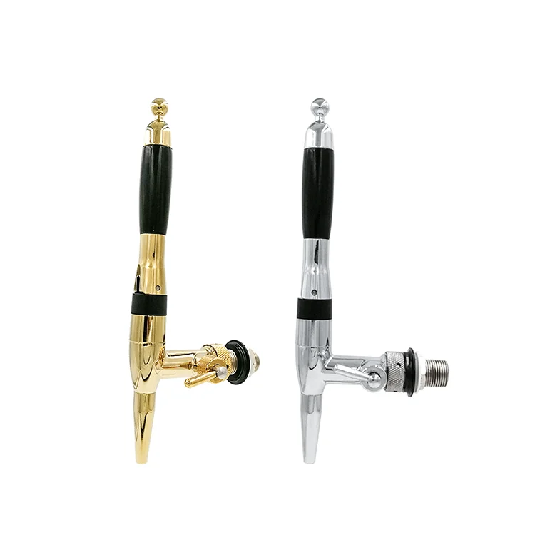 G5/8 Thread Beer Valve gold Faucet Stainless steel nitrogen tap coffee concentrate brewing black beer adjustable tap