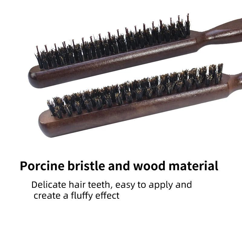 Wholesale Extra Long Comb Boar Bristle Hair Brush Round Hair Brushes Hair Texture Detangling Brush straightener