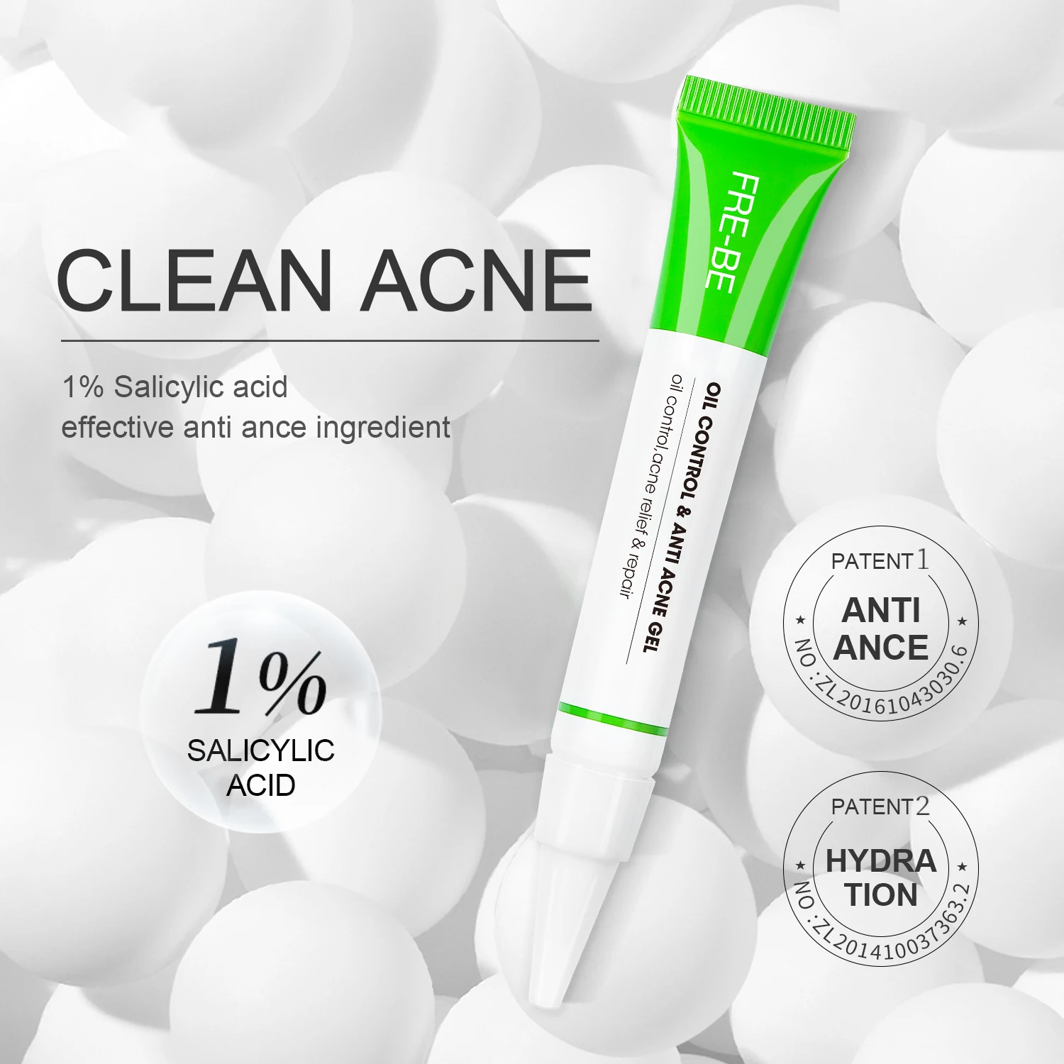 100% Vegan Natural Salicylic Acid Oil Control Moisturizing Acne Removal Face Cream Anti Acne Gel For Oily Skin