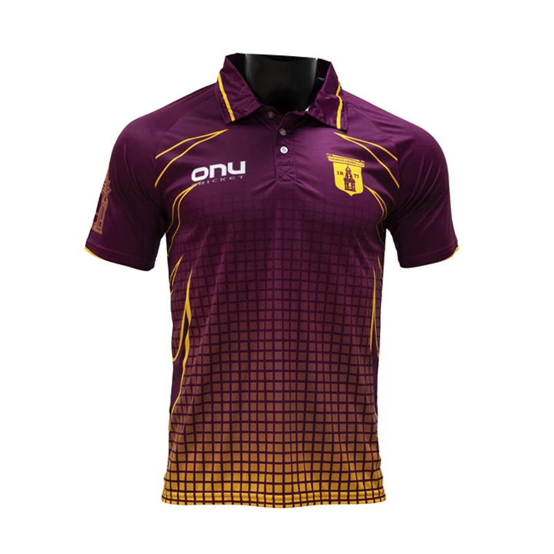 Custom cricket polo shirts teamwear cricket jersey uniforms sublimation sports polo shirts men Kids school polo for referee