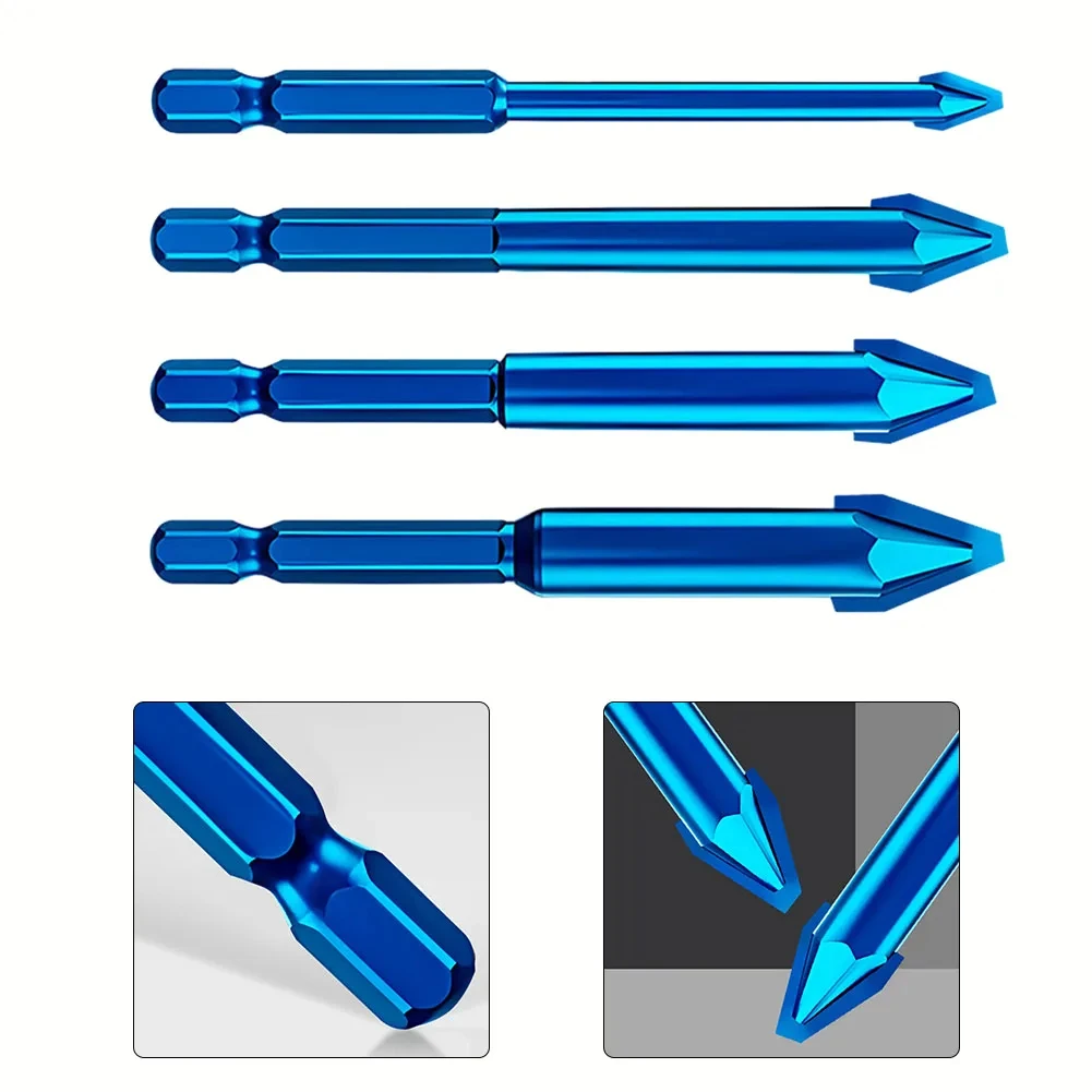 Hexagonal Multifunctional Carbide Tipped Drill Bit For Masonry Plastic Bricks Granite Glass Ceramic Metal Concrete Wood