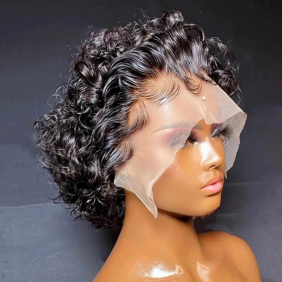 Lace Bob Wigs Perruque Pixie Cut Wig Human Hair Front Wigs for Black Wholesale Brazilian Women 100% Human Remy Hair 1 Piece Only