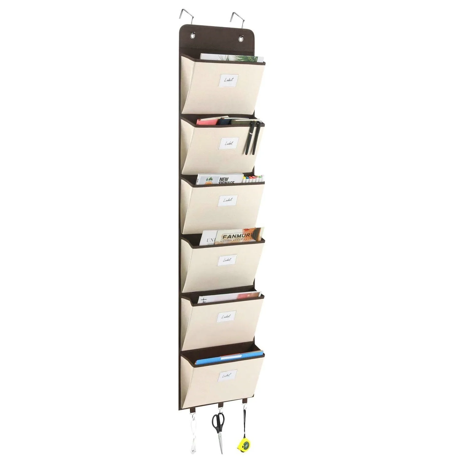2023Amazon New File Wall Door Organizer Pocket Chart Wall File Organizers for Home Storage & Organization Storage Bags