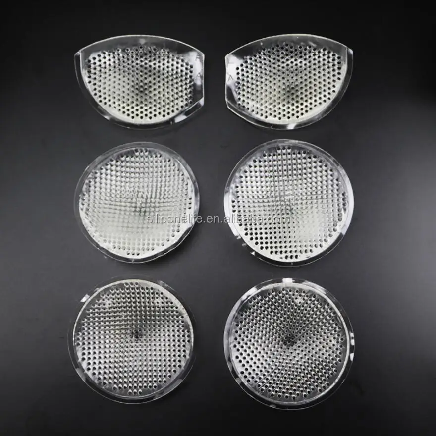 Thick Round Magical Silicone Transparent Chest Pad Inserts Breathable Hole Swimsuit Underwear Women