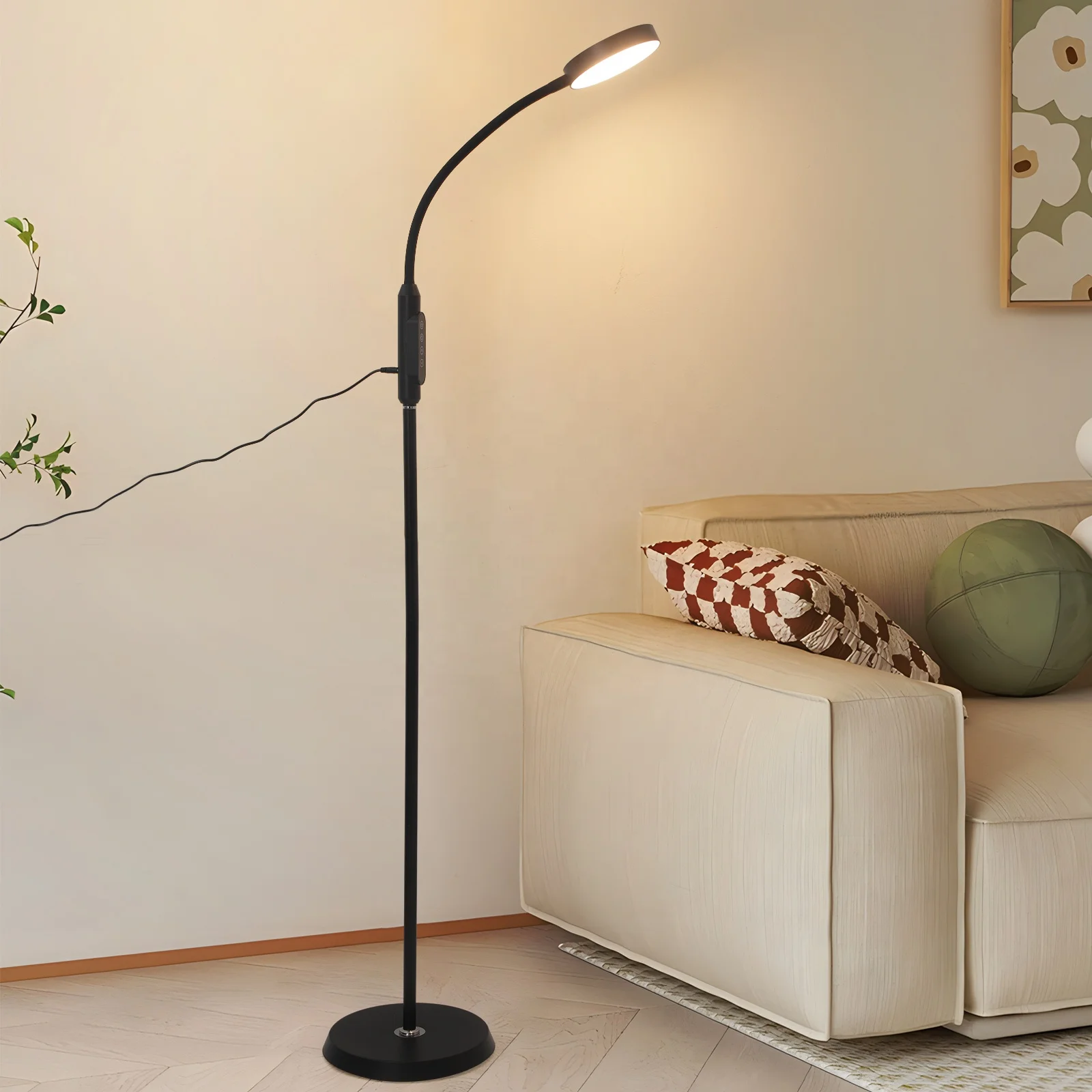 Лампа для чтения светодиодная Напольная дома и гостиной стандартная лампа сменная 3 вида цветов